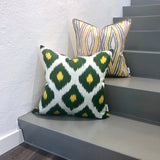 Branded Silk Ikat Pillow Martini