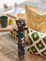 Fancy Silk Ikat Pillow Martini