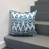 Luxurious Silk Ikat Cushion Feathers