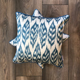 Decorative Silk Ikat Cushion Feathers