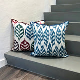 Silk Ikat Cushion Feathers with Handloomed Fabric