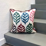 Designer Silk Ikat Cushion Four Seasons
