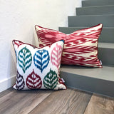 Pretty Silk Ikat Cushion Four Seasons