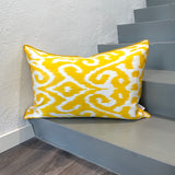 Beautiful Silk Ikat Pillow Sunshine