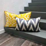 Decorative Silk Ikat Pillow Sunshine