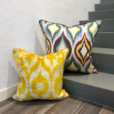 Multicolor Silk Ikat Cushion Prism