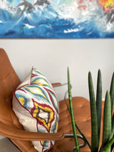 Geometric patterned Silk Ikat Cushion Prism