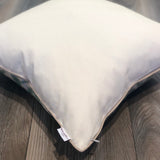 Linen backside of Silk Ikat Cushion Fresh Mint with Zipper