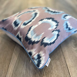 Silk Ikat Cushion Fluffy Clouds with Piping