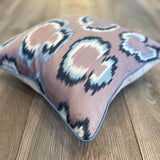 Multicolor Silk Ikat Cushion Fluffy Clouds