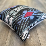 Silk Ikat Cushion Maharaja with Piping