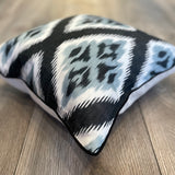 Luxurious Silk Ikat Cushion Eclectic Peace