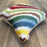 Silk Ikat Cushion Happy Flow with Piping