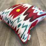 Luxurious Silk Ikat Cushion Angel Wings