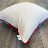 Linen backside of Silk Ikat Cushion Angel Wings