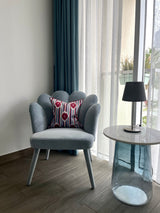 Contemporary Silk Ikat Cushion Love