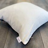 Linen backside of Silk Ikat Cushion Bubbles with Concealed Zipper