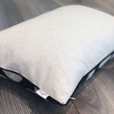 Velvet Ikat Pillow Ogee Black backside