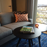 Velvet Ikat Cushion Ogee Black | Velvet Ikat Pillow Ogee Black