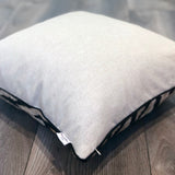 Velvet Ikat Cushion Zigzag Black backside