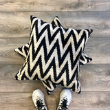 Velvet Ikat Cushion Zigzag Black on another Velvet Ikat Cushion Zigzag Black