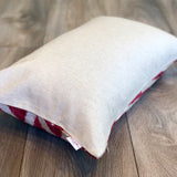 Velvet Ikat Pillow Zigzag Red backside