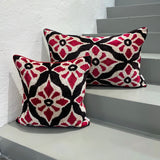 Velvet Ikat Cushion Flowers | Velvet Ikat Pillow Flowers