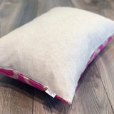 Velvet Ikat Pillow Pink Paradise backside.