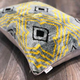 Velvet Ikat Pillow Yellow Vibes.