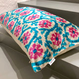 Velvet Ikat Pillow Happy.