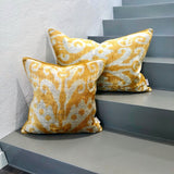 Velvet Ikat Pillow Solstice with Velvet Ikat Cushion Solstice