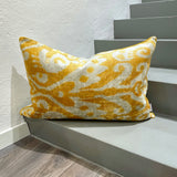 Velvet Ikat Pillow Solstice front