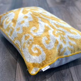 Velvet Ikat Pillow Solstice front.