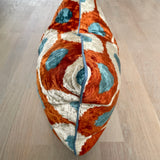 Velvet Ikat Pillow Birds Nest double-sided