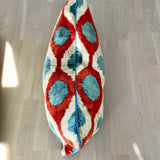 Velvet Ikat Pillow Aquamarine