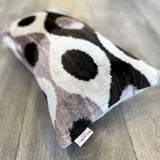 Velvet Ikat Pillow Birds Eye front.