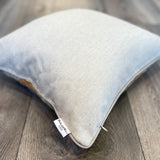 Velvet Ikat Cushion Birds Pale