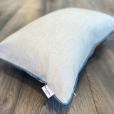 Velvet Ikat Pillow Birds Nest backside