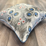 Velvet Ikat Cushion Sapphire