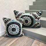 Velvet Ikat Cushion Snowflake with Velvet Ikat pillow Snowflake