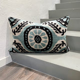 Velvet Ikat Pillow Snowflake front