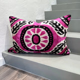 Velvet Ikat Pillow Peace front