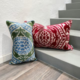 Velvet Ikat Pillow Holism with other pillow.