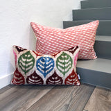 Velvet Ikat Pillow Four Seasons with another pillow