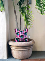 Velvet Ikat Cushion Miami Vice.