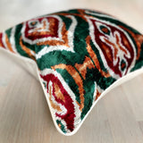 Velvet Ikat Cushion Genie front.