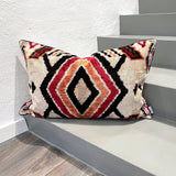 Velvet Ikat Pillow Boho front