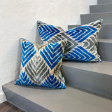 Velvet Ikat Pillow Windcraft with Velvet Ikat Cushion Windcraft