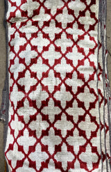 Velvet Ikat Cushion Black Flowers | Velvet Ikat Pillow Black Flowers