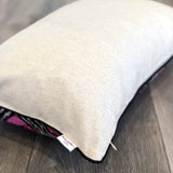 Velvet Ikat Pillow Pink Labyrinth backside